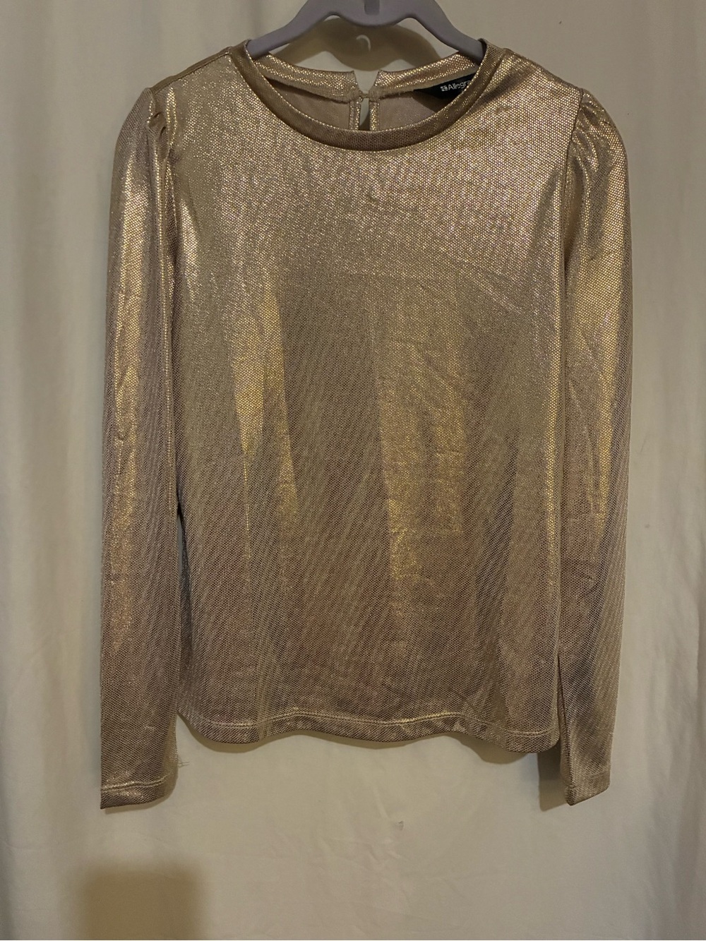 Allegra K Gold Metallic Shirt